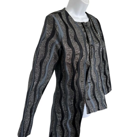 Blanc et Noir Asymmetrical Metallic Jacket - Size S - Picture 2 of 7
